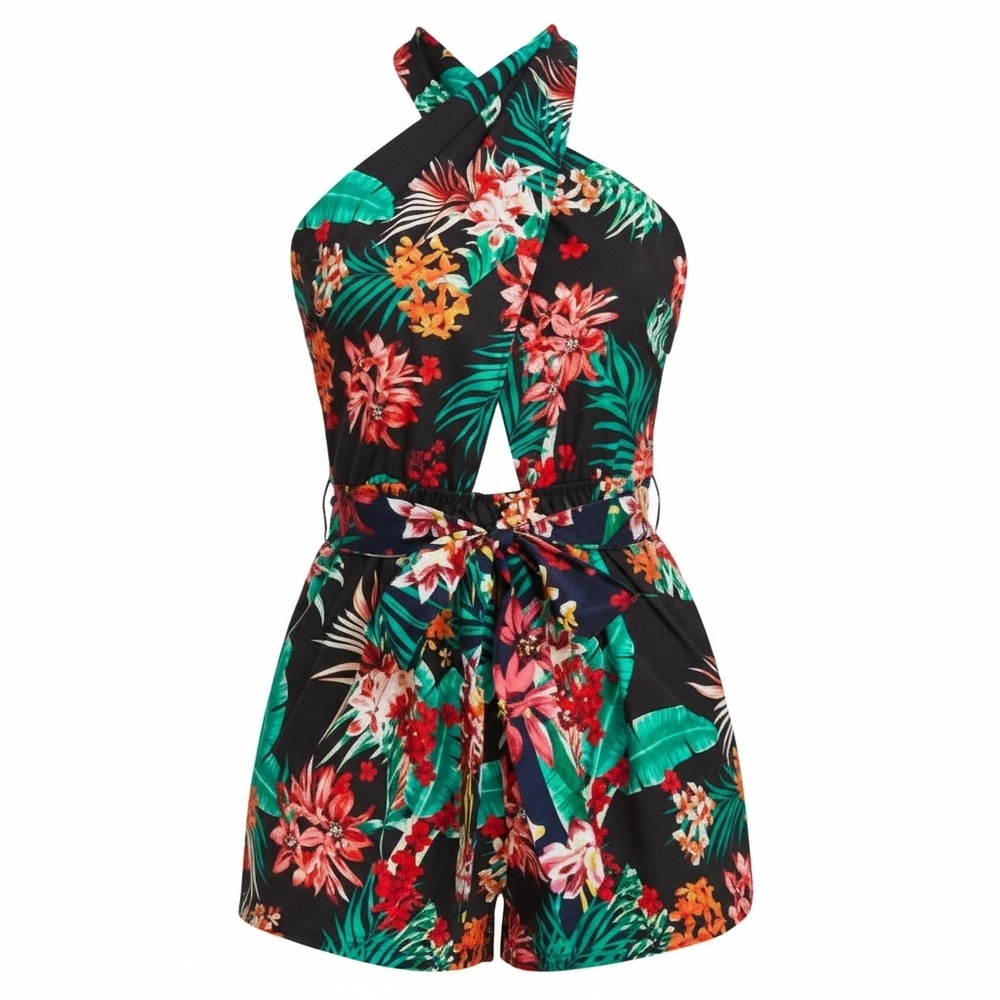 Floral Halter Romper